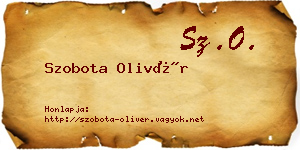 Szobota Olivér névjegykártya